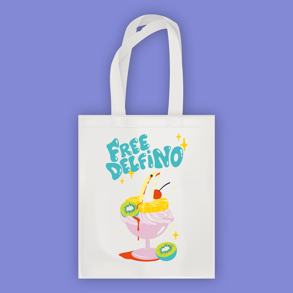 Delfino Beutel (Versand ab 10.08) Bag free shipping Weiss