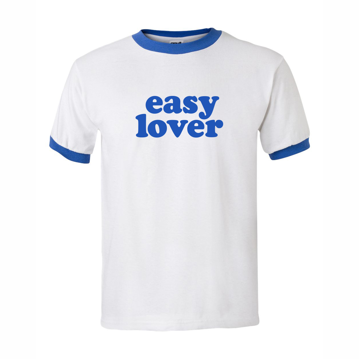Kommerz mit Herz T-Shirt "Easy Lover" (Blau) Shirt Weiss