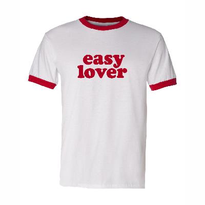 Kommerz mit Herz T-Shirt "Easy Lover" (Rot) Shirt Weiss